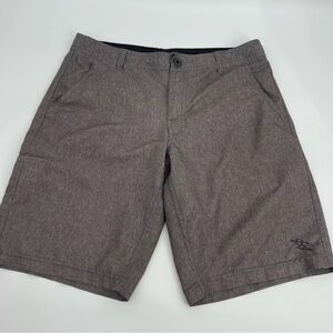 Dahui Men's Hybrid Grey Flat Front Board Shorts 32 Quick Dry Surf Skate Beach